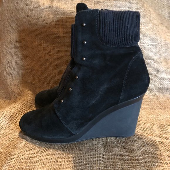 AQUATALIA Suede Wedge Booties - Picture 3 of 9